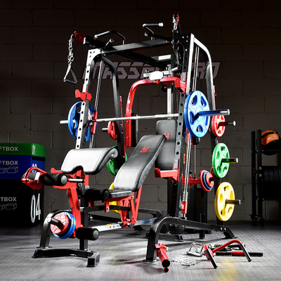 商用史密斯機綜合訓練器 家用深蹲架龍門架多功能健身器材套裝詳解